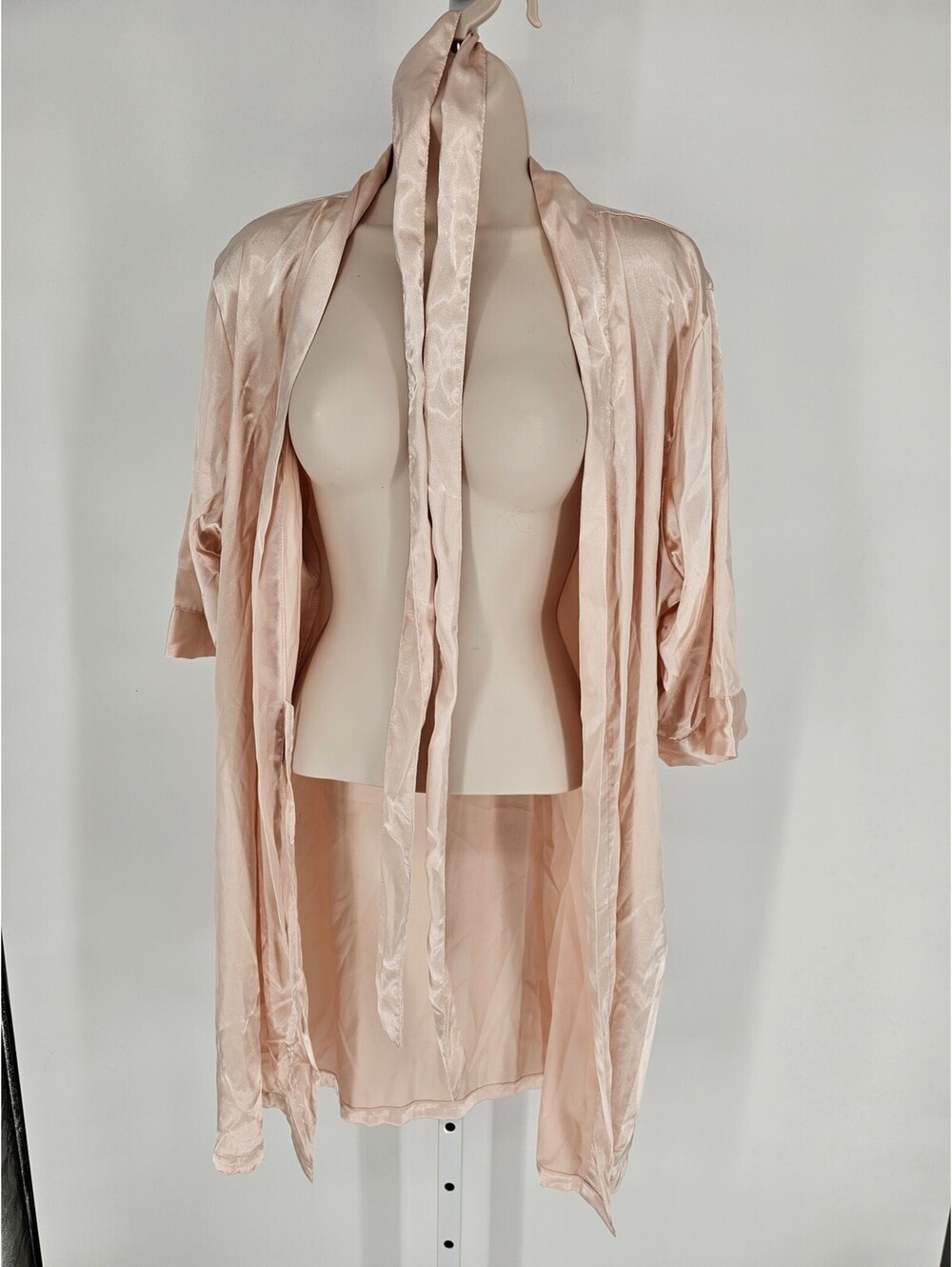 Pretty Roses Womens Sz S/M Satin Bridesmaid Nightgown Peach Pink